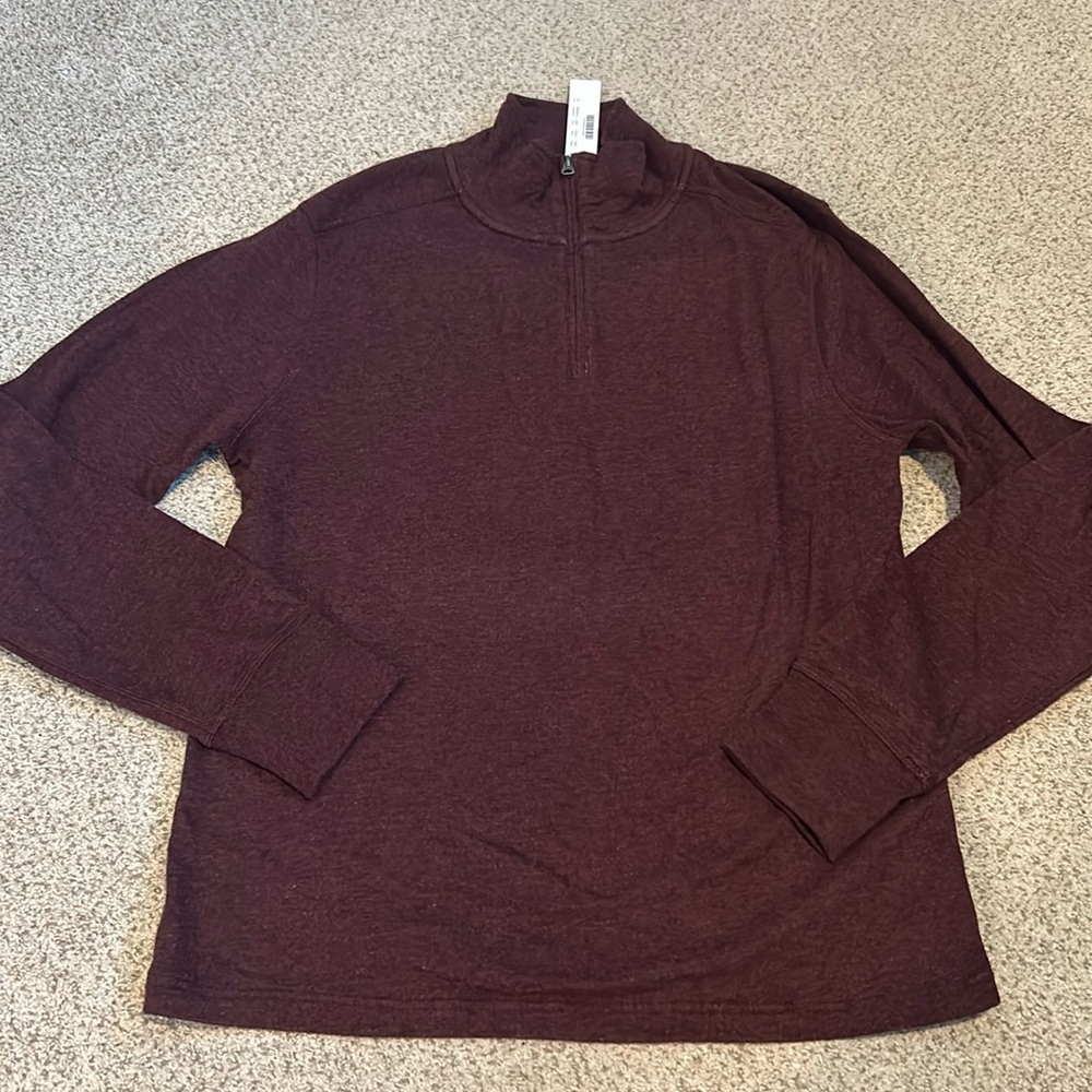 NWT J. Crew Pull-Over Sweater in Heathered Burgundy, M